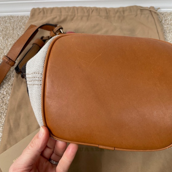 Burberry Ashby Handbag House Check Canvas with Leather Mini - Picture 10 of 10